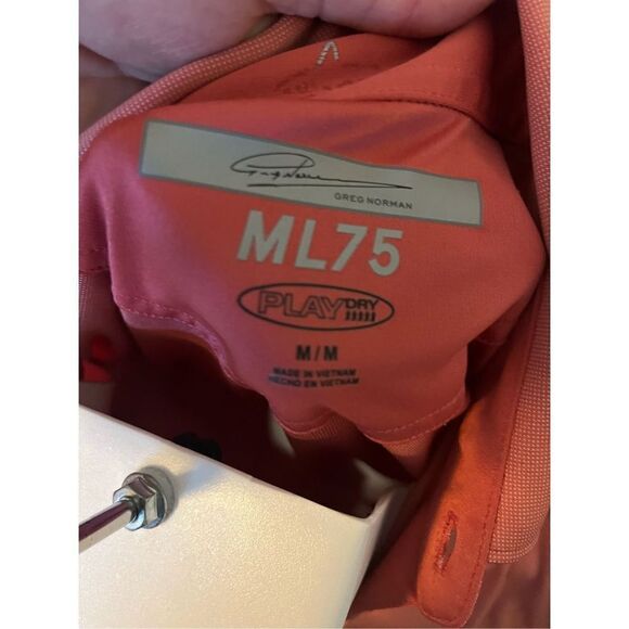 Greg Norman ML75 Golf Shirt. Size Medium. Vermillion colored. - Picture 2 of 5